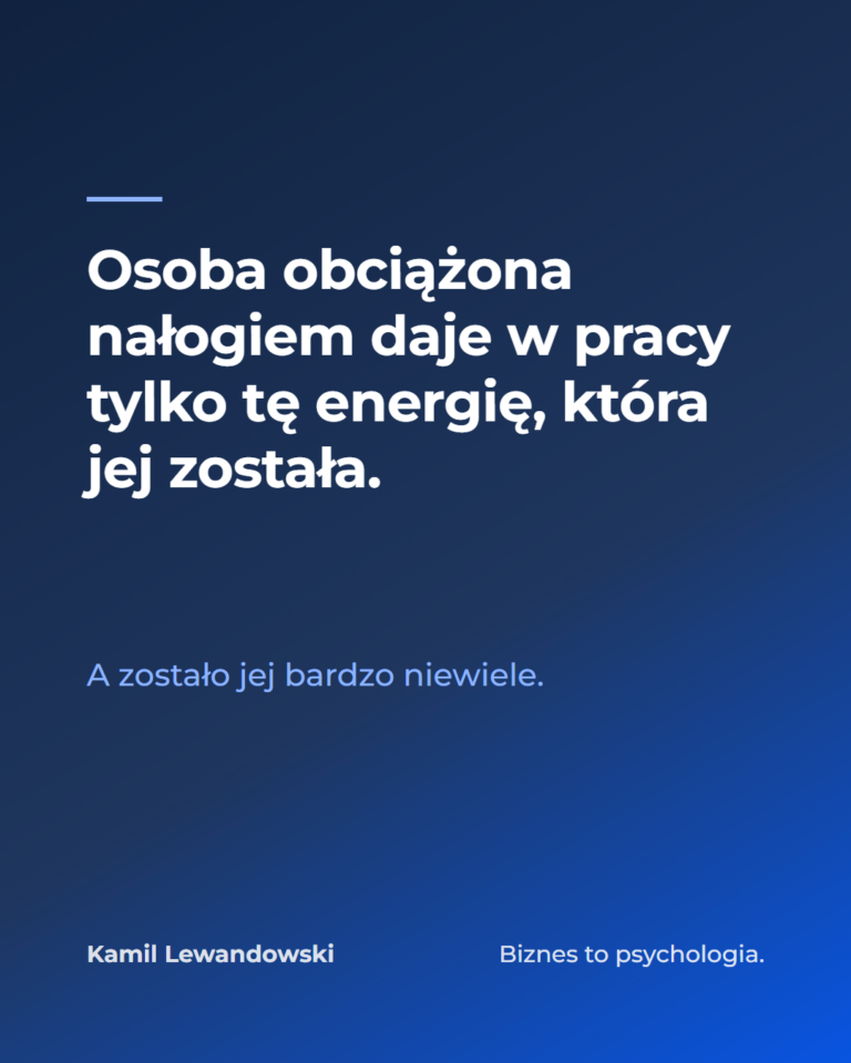 Dlaczego brakuje nam energii? Uzależnienia a praca
